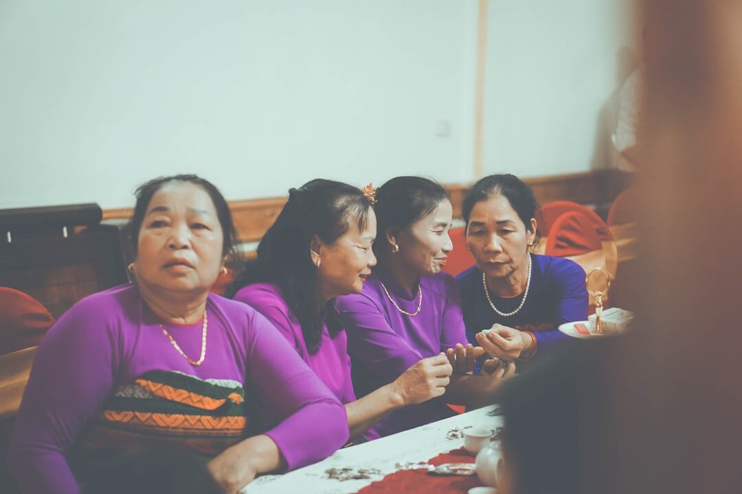 group discussion at table
