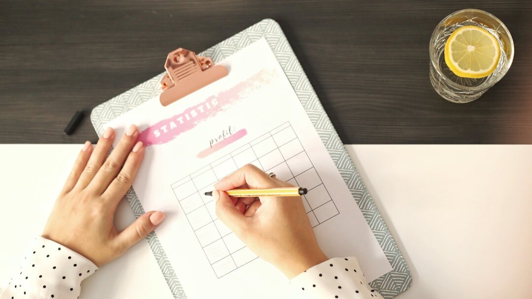 person planning daily schedule