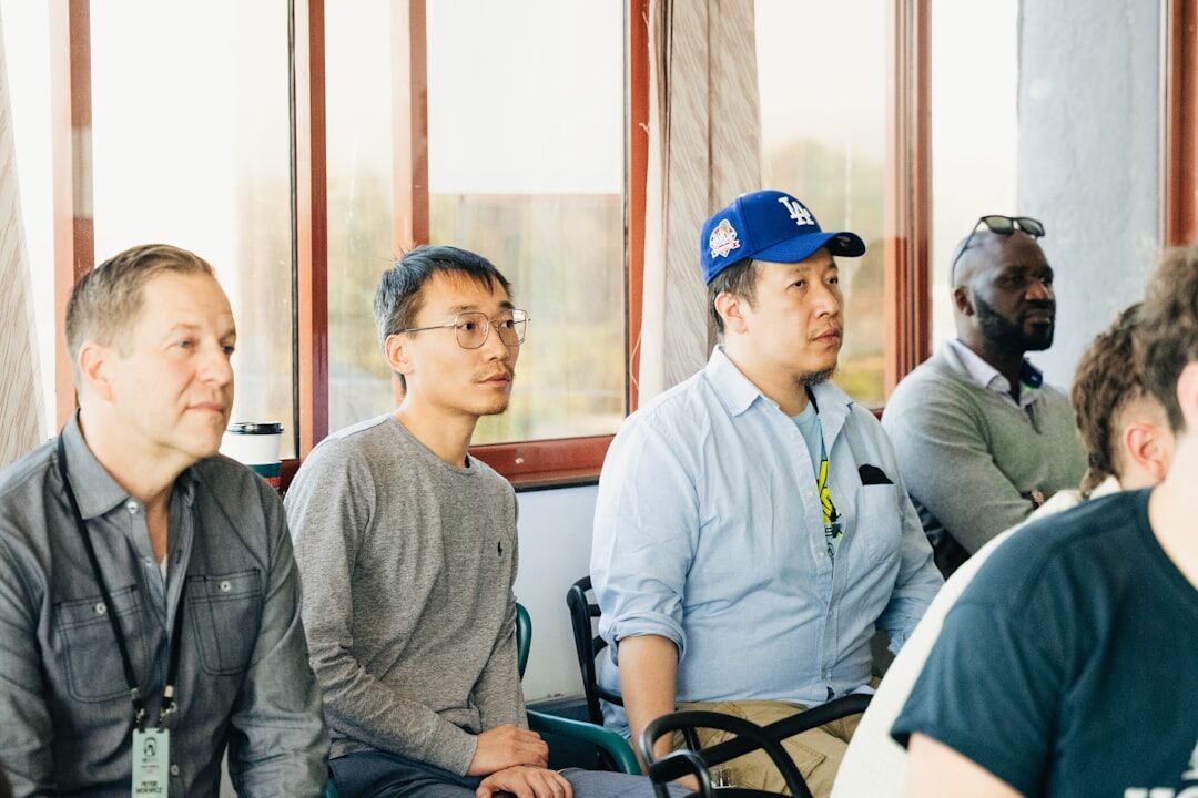 Audience listening attentively to a speaker during a workshop